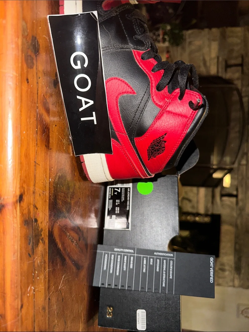 Jordan Air Jordan 1 Mid Black Red Sneakers